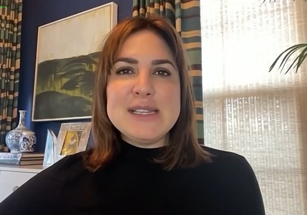 Still from video of Cathrine explaining diverse placements from other industries.