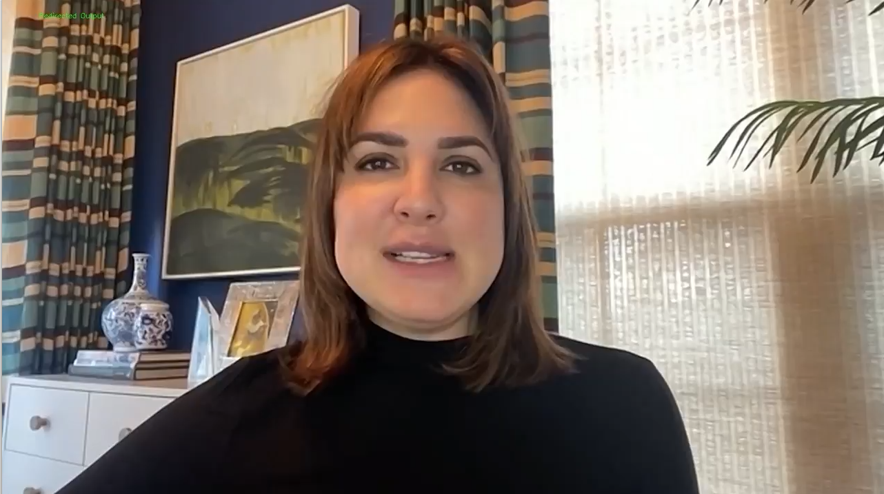 Still from video of Cathrine explaining diverse placements from other industries.