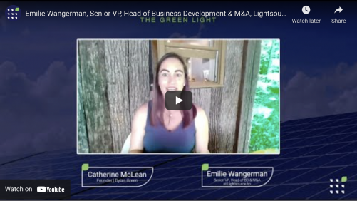 6 Interview with Emilie Wangerman, Senior VP, Head of Business Development & M&A, Lightsource bp
